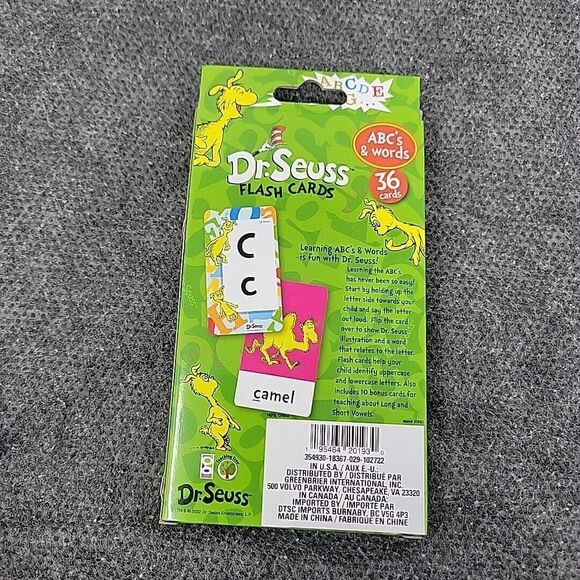 Dr. Seuss ABCs and Words 40 Flash Cards Plus 10 Bonus Vowel Cards Brand New - Picture 3 of 8